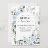 Fête des mariées bleu Dusty Invitation (Devant)