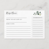 Fête des mariées bleu Dusty Recette Cartes (Dos)