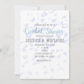 Fête des mariées Bleu Pluie Aquarelle Invitations (Devant)