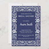 FÊTE DES MARIÉES BLUE TALAVERA FLEURS Invitation (Devant)