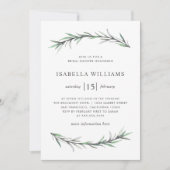 Fête des mariées botanique de romarin Invitation p (Devant)