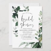 Fête des mariées Botanique de verdure Invitation (Devant)