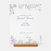 Fête des mariées botanique marine Affiche de bienv (Recto)