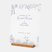 Fête des mariées botanique marine Affiche de bienv (Angle)