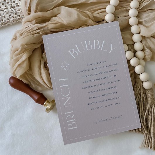 Fête des mariées Brunch & Bubbly Invitation