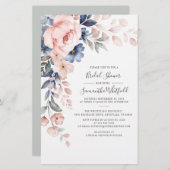 Fête des mariées budgétaire Carte d'invitation flo (Devant / Derrière)