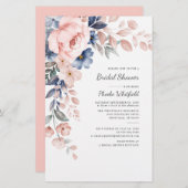 Fête des mariées budgétaire Carte d'invitation flo (Devant / Derrière)