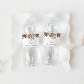 Fête des mariées café - Étiquette bouteille d'eau