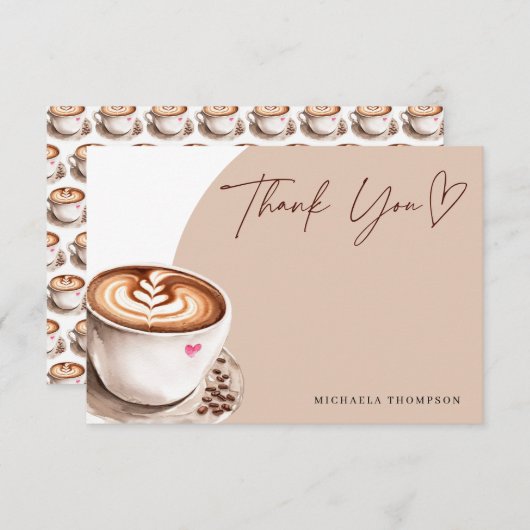 Fête des mariées café moderne chic Merci (Devant / Derrière)