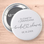 Fête des mariées cardiaque minimale moderne simple<br><div class="desc">Ce design simple et moderne est composé de sans serif et de typographie cursive ludique avec des coeurs de doodle. Idéal pour les faveurs de la fête de la mariée mariage.</div>