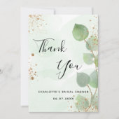 Fête des mariées carte de remerciements de verdure (Devant)
