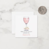 Fête des mariées Carte de remerciements flush flus (Devant/Arrière en situation)