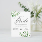 FÊTE DES MARIÉES | Carte postale verte à l'aquarel (Debout devant)