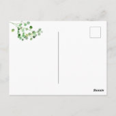 FÊTE DES MARIÉES | Carte postale verte à l'aquarel (Dos)