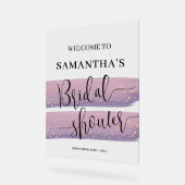 Fête des mariées céleste Pastel Mauve Bienvenue (Angle)