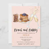 Fête des mariées Champagne | Brunch Invitations (Devant)