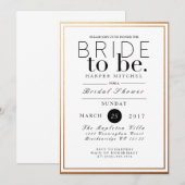 Fête des mariées chic et formelle | Invitation Gol (Devant / Derrière)