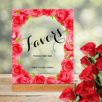 Fête des mariées Chic Red Roses Faveurs