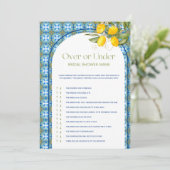 Fête des mariées citron au-dessus ou sous la carte (Debout devant)