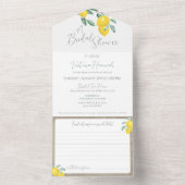 Fête des mariées citron avec carte de nuit Date (À l'intérieur)