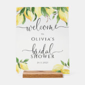 Fête des mariées citron élégante Bienvenue (Recto)