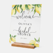 Fête des mariées citron élégante Bienvenue (Angle)