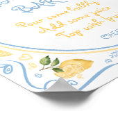 Fête des mariées Citron Italien Bleu Poster du Bar (Coin)