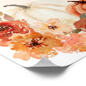 Fête des mariées Citrouille Boho Chic Fall Affiche (Coin)