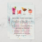 Fête des mariées Cocktails Invitation (Devant / Derrière)