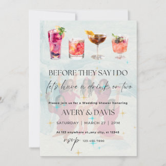 Fête des mariées Cocktails Invitation