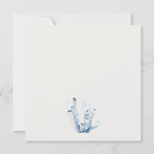 Fête des mariées d'algues sous-marines Invitation (Dos)