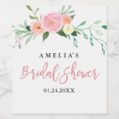 Fête des mariées d'aquarelle botanique Étiquette d (Étiquettes simples)