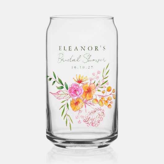 Fête des mariées d'aquarelle couleur rose orange m (Recto)