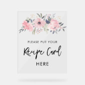 Fête des mariées d'aquarelle rose Floral Recette (Recto)