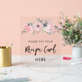 Fête des mariées d'aquarelle rose Floral Recette (Mariage)