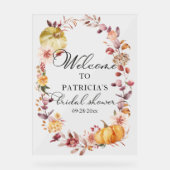 Fête des mariées d'automne citrouille vert Affiche (Recto)