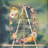 Fête des mariées d'automne citrouille vert Affiche (Neutre)