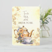 Fête des mariées d'automne Tea Party Invitation (Debout devant)