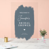 Fête des mariées de bienvenue Script Dusty Blue Pa (Mariage)