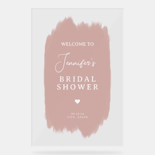 Fête des mariées de bienvenue Script Dusty Rose ro (Recto)