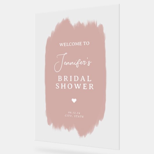 Fête des mariées de bienvenue Script Dusty Rose ro (Angle)