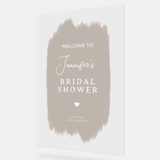 Fête des mariées de bienvenue Script Peinture beig (Angle)