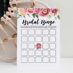 Fête des mariées de bingo nuptiale et carte de jeu