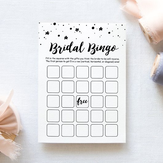 Fête des mariées de bingo nuptiale et carte de jeu