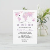 Fête des mariées de carte du monde de destination (Debout devant)