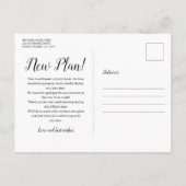 Fête des mariées de changement de date Carte repor (Dos)