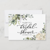 Fête des mariées de Citrouille de verdure Cartes d (Dos)