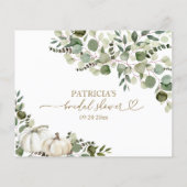 Fête des mariées de Citrouille de verdure Cartes d (Dos)