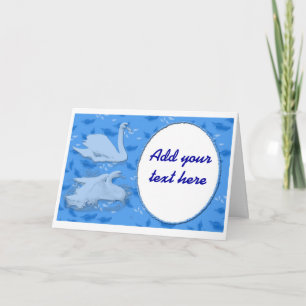 Fête des mariées de cygnes bleus ou invitations de