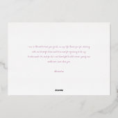 Fête des mariées de dégustation de vin Carte de re (Verso)